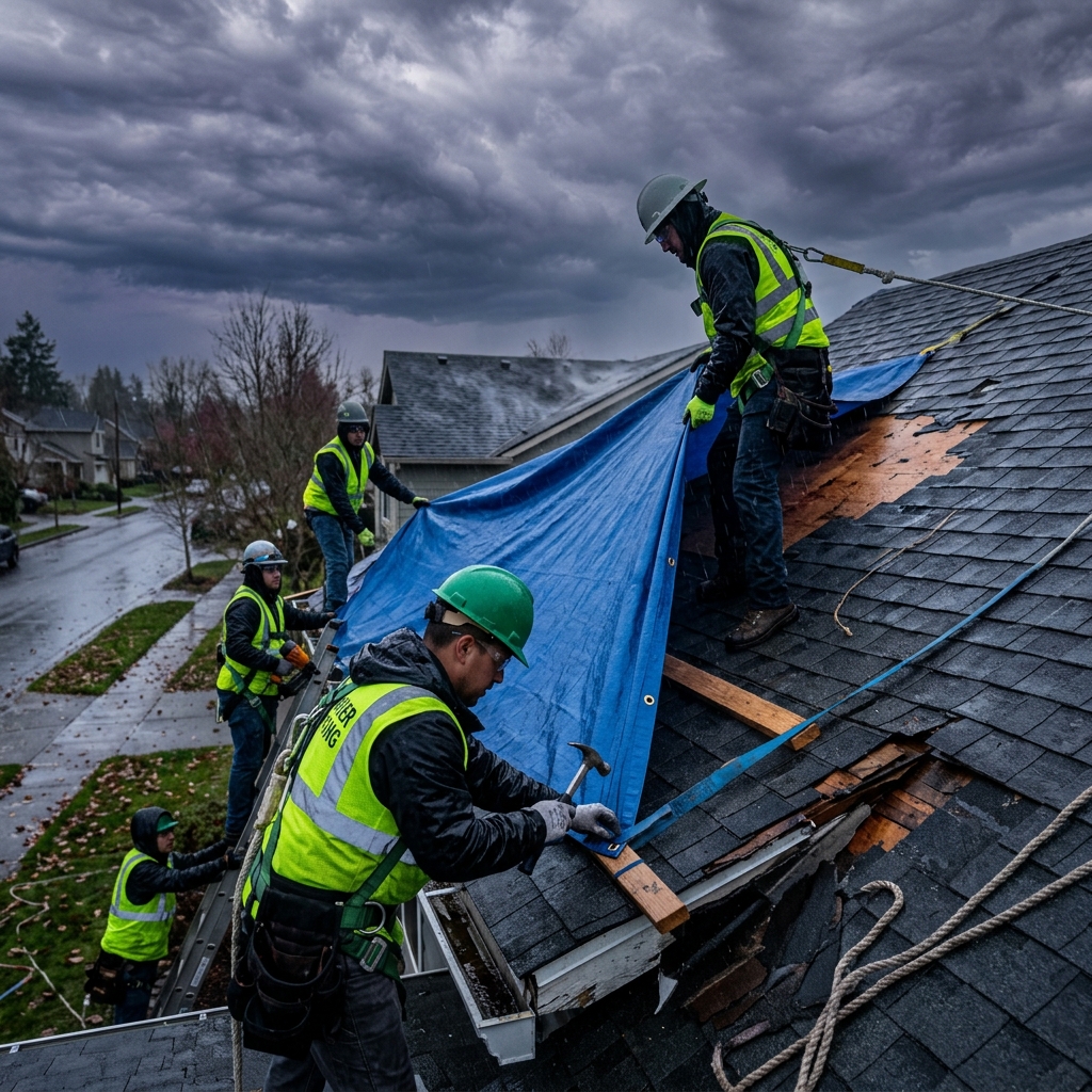Emergency Roofing Tarping